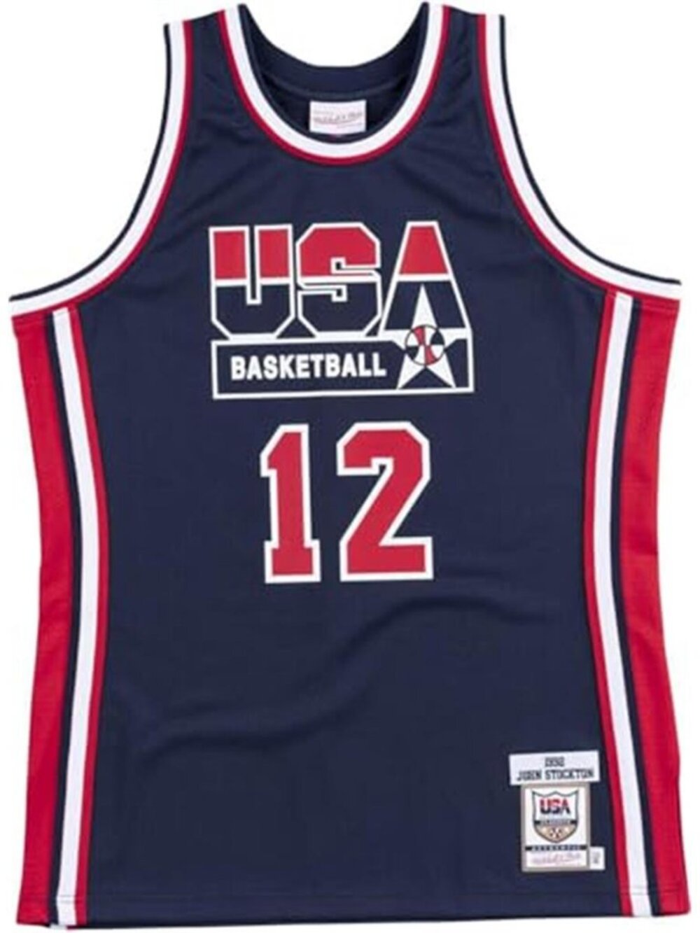Authentic 1992 Dream Team Magic Johnson USA Home Jersey by Mitchell & Ness - G
